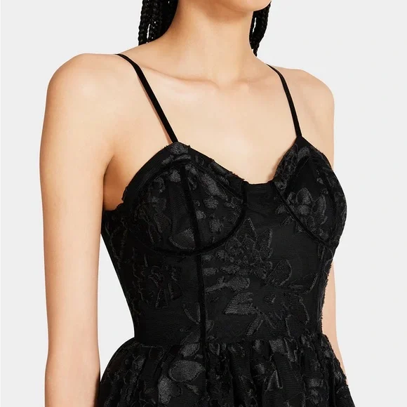 Betsey Johnson Black Floral Mini Dress - Picture 2 of 4